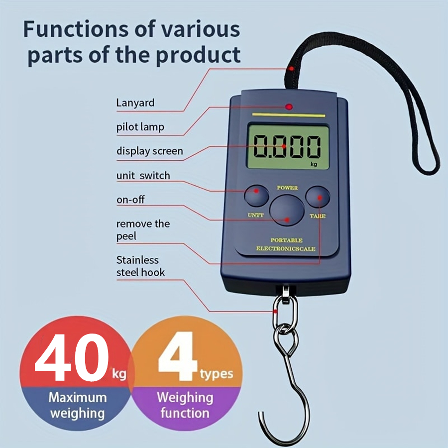 Useful Electronic Gadgets - 40kg multifunctionele mini elektronische digitale draagbare