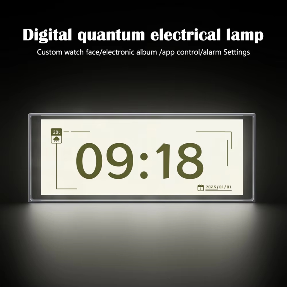 Digital Photo Frame Wifi - CJSD-RGB slimme digitale fotolijstklok, APP-gestuurde kwantumklok,