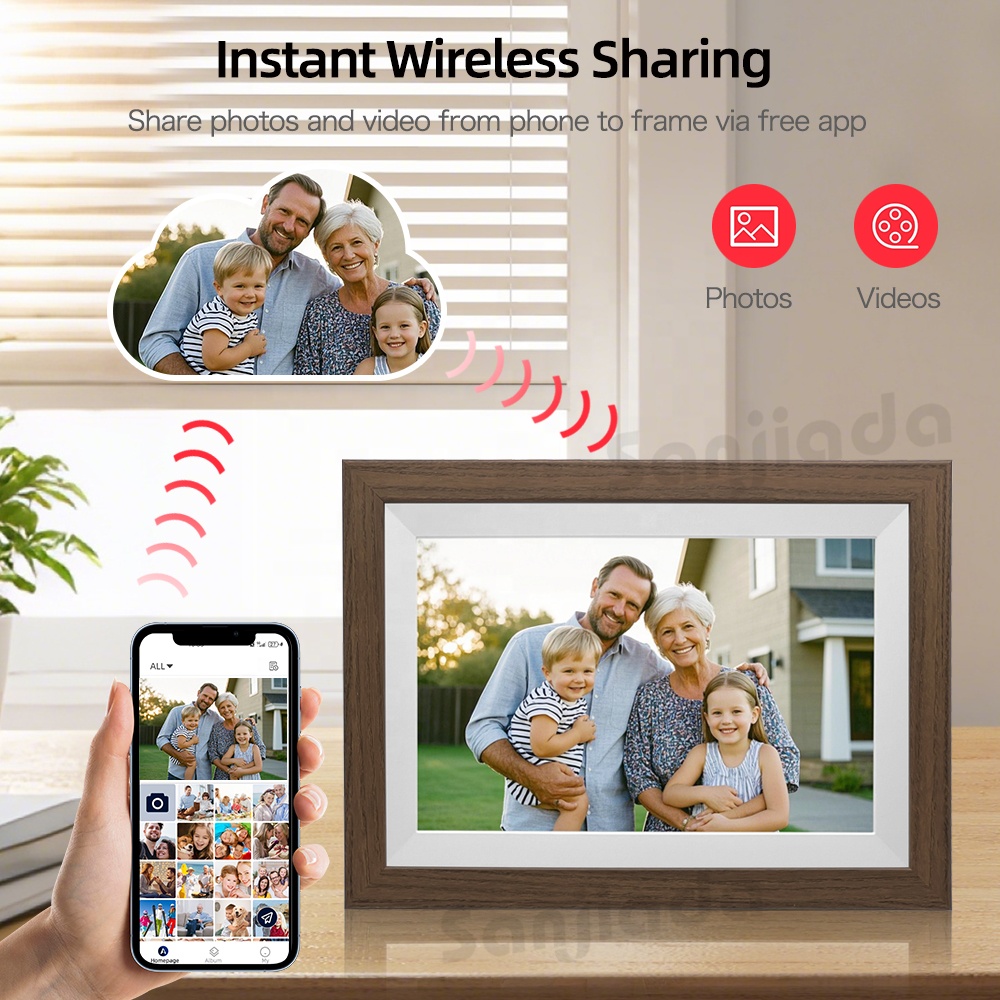 Digital Photo Frame Wifi - 10,1 inch WiFi digitale fotolijst met