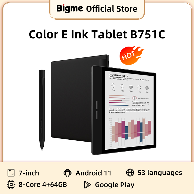 E-Ink Tablet Reader - Bigme B751C 7-inch kleurendisplay E-Ink scherm