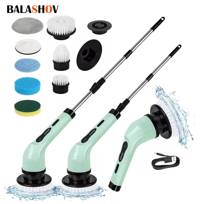 Kitchen Electronics Gadgets - 9-in-1 multifunctionele draadloze elektrische reinigingsborstel Huishoudelijke