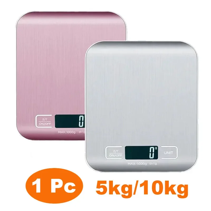 Kitchen Electronics Gadgets - Oplaadbare keukenweegschaal LCD-display 5kg/10kg Voedselweegschaal Roestvrijstalen