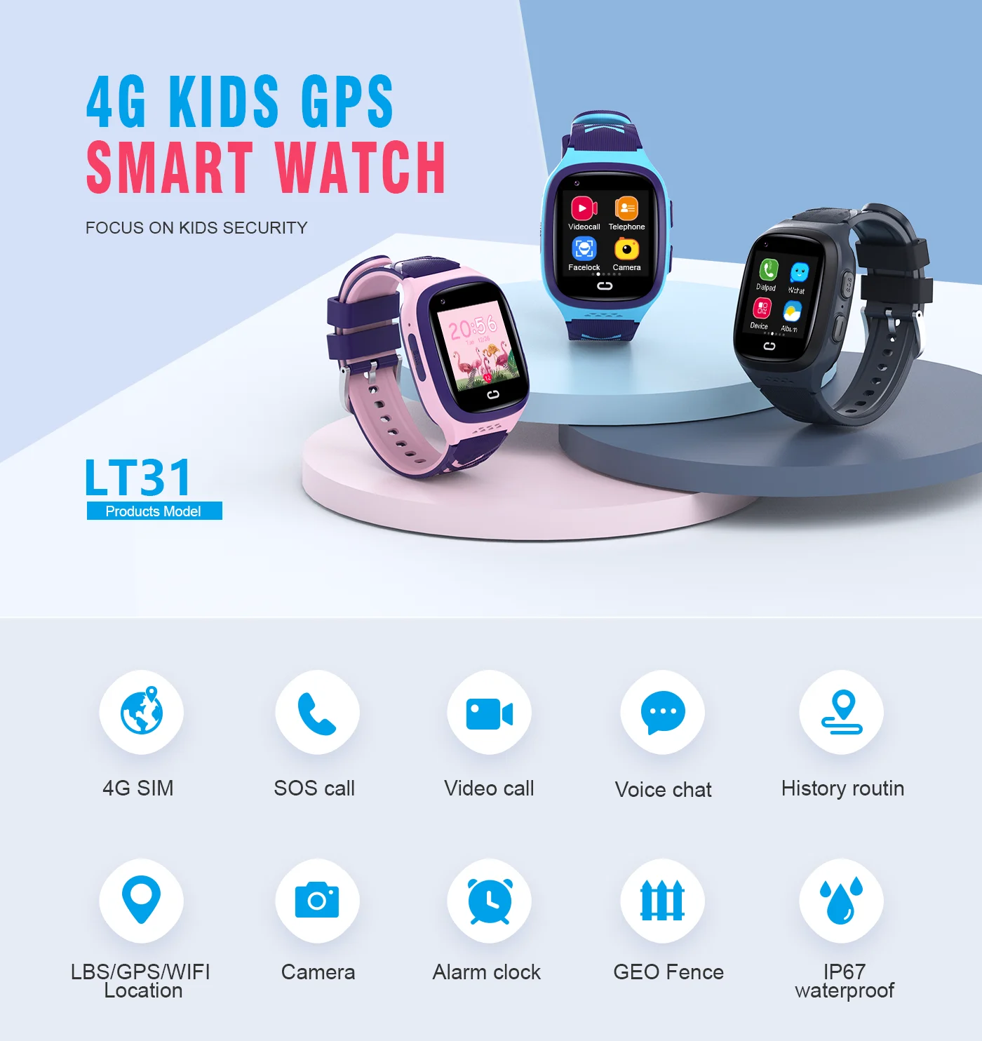 4G Kids Smartwatch SOS Waterdi - Smart Watch Kids recensie en prijs