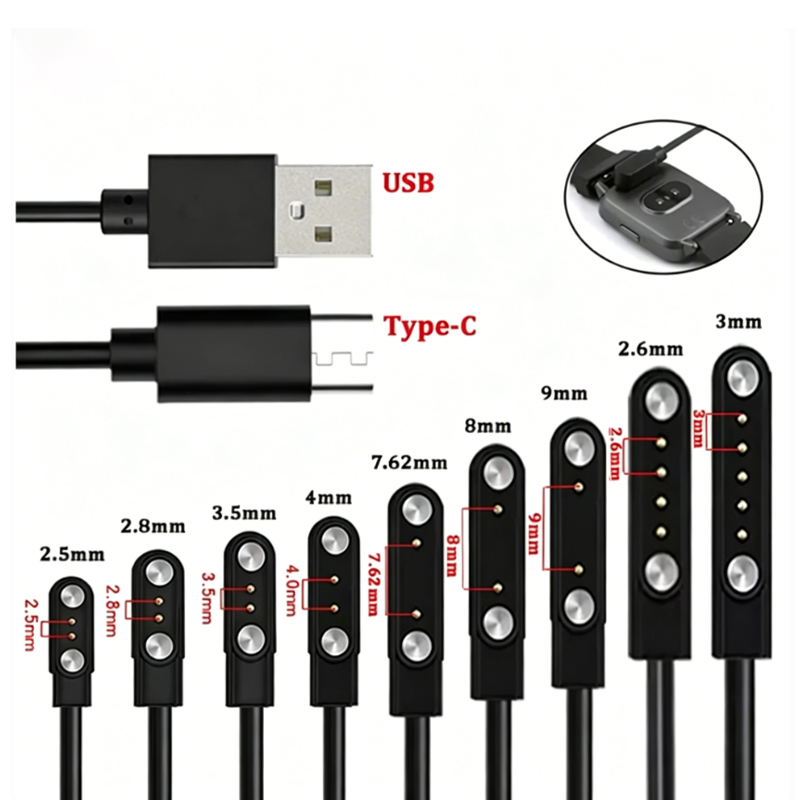 1 stuks 2-pins 4-pins magnetis - Smart Watch Kids recensie en prijs